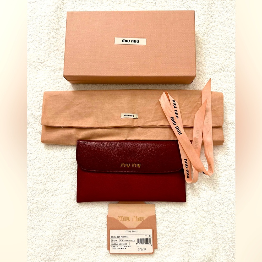 Sale Miu Miu large wallet as seen.